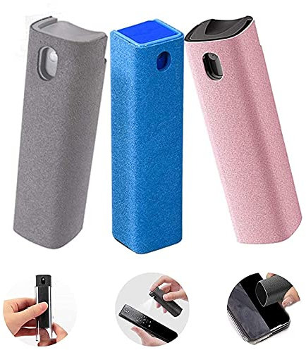 Nihexo 3 In 1 Fingerprint-Proof Screen Cleaner, Reusable Screen Cleaner, All-in-One Screen Cleaner Spray Wipe for All Phones, Laptop and Tablet Screens (Pink)