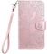 Aisenth Coque pour Samsung Galaxy S10e, Arbre de Vie Papillon Housse Case en Cuir Synthétique Cover à Rabat, Portefeuille Étui de Protection avec Fentes pour Cartes, Fonction de Support, Or Rose