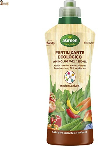 BricoLoco.com 100% miljövänlig organisk växtgödselmedel. Flytande gödselmedel. Närande komplex organiskt material, aminosyror och näringsämnen. inomhus, utomhus, grönsaksträdgård eller trädgård. (1)