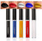 Matte Lip Liner & Lip Gloss Kit Weiß Grün Schwarz Lila Vampir-Lippenstift Antihaft-Becher, nicht verblassender flüssiger Lippenstift, langlebig für Halloween (Set 02)