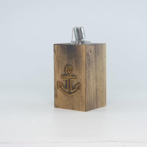 Torcia da giardino maritim in legno di quercia fiammato