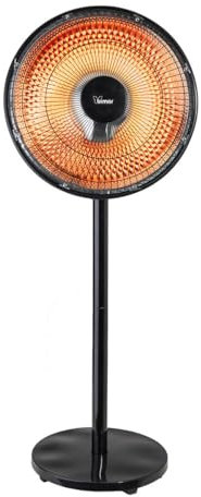 Bimar HR320 Stufa radiante a parabola Solemio, Lampada riscaldante, Stufa radiante infrarossi, Stufa portatile, Potenza regolabile, Oscillazione automatica, Con interruttore di sicurezza ribaltamento