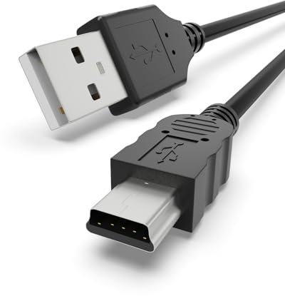 Bicmice USB Câble Chargeur Compatible avec Canon Nikon Camrea,PS3 Controller,Gopro,Dash Cam,Hard Drive,Garmin GPS,Microphone,Texas Instruments Calculator,MP3/MP4 Câble USB A vers Mini-B