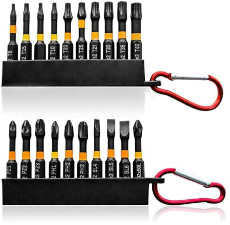 20pcs S2 Steel Screwdriver Bit Set, Ph2 Magnetic Anti-Slip Driver Bits | Includes Tamper Resistant Star Pieces and Wrench-Compatible Options for Electric or Manual Fastening Tasks.