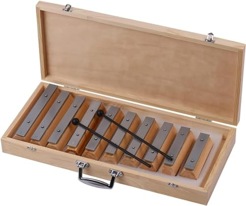 Glockenspiel xylofon, xylofon 10 noter xylofon glockenspiel frånkopplingstyp design slagverk instrument för musikutbildning rytmträning