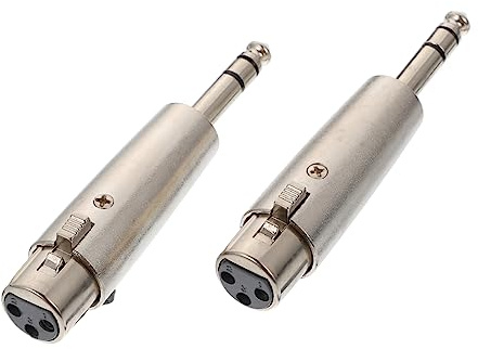 VANZACK 2piezas Adaptador Audio Xlr Hembra Macho Estéreo Conector Para Micrófono Convertidor Unidades