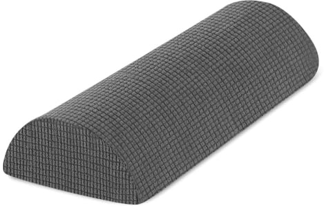 DUJUIKE Almohada Cojín Medialuna con Tirantes, Almohada piernas Dormir, Almohada de Apoyo para Rodillas y Lumbares, Aliviar el Dolor, La Funda es Lavable a Máquina, 60 x 25 x 10 cm (Gris)