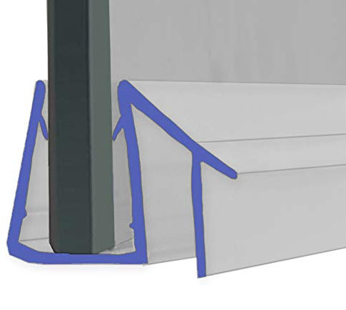 Shower Seal for Screens, Doors or Panels | Fits 8, 9 or 10mm Glass | for When There is No Gap | 80cm, 90cm, 140cm or 2m Long | SEAL075 (90cm)