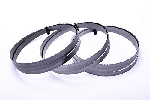 Encut Lot de 3 lames de scie à ruban, haute performance, dimensions : 1140 x 13 x 0,65 mm, 10 à 14 dents, en bi-métal M42, pour scie à ruban Güde MBS 105 V