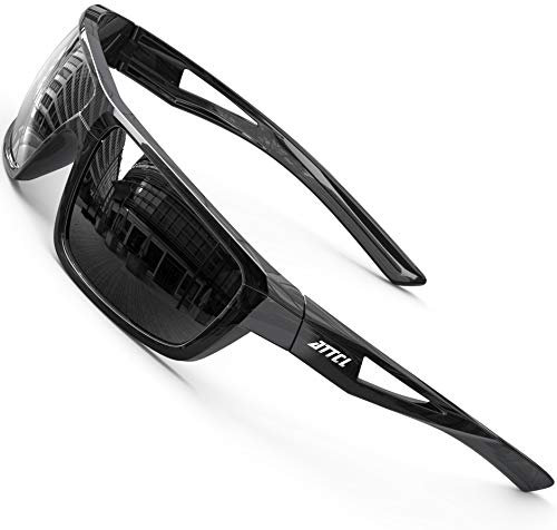 ATTCL Sport Polarisierte Sonnenbrille Für Herren Damen TR90 Radfahren Fahren Angeln UV-Schutz Sonnenbrillen J2021 Black