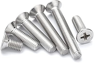 ANSIEDIO M1.2 Phillips Flat Head Machine Skruvar Bultar Bärbar dator Bärbar dator Micro Repair Skruvar Elektroniska försänkta skruvar, M1.2×4mm,100 pcs