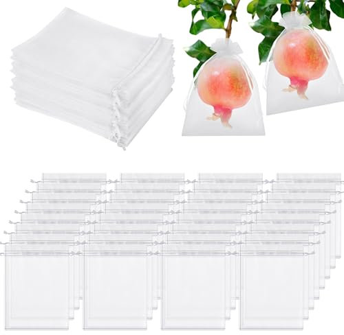 100 Sac Protection Fruits Sacs Filets, Protection des Raisins Grappes, Contre Les Guêpes et Oiseaux Insectes 20 x 15 cm
