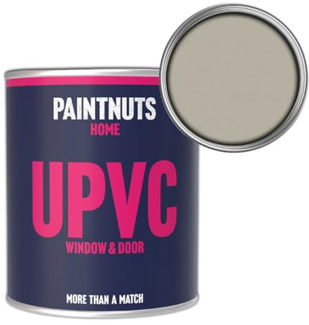 PaintNuts UPVC Window & Door Paint - RAL-7032 - PEBBLE GREY Satin 250ml Tin