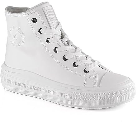 Big Star Damen Lace-up Insulated Sneakers W Int1902a White Sneaker, weiß, 39 EU