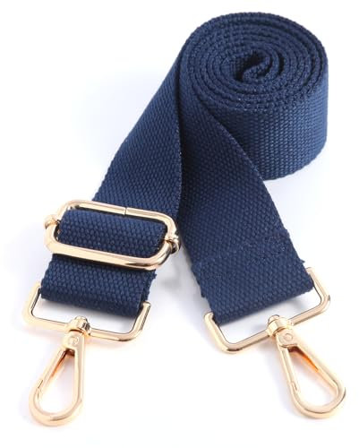 Taschengurte zum Wechseln Verstellbarer Schultergurt Breit 3,8cm, Längenverstellbarer 80-140cm Schulterriemen für Schultertasche Tragetaschen und Handtaschen,DIY Zubehör für Tasche,Marineblau