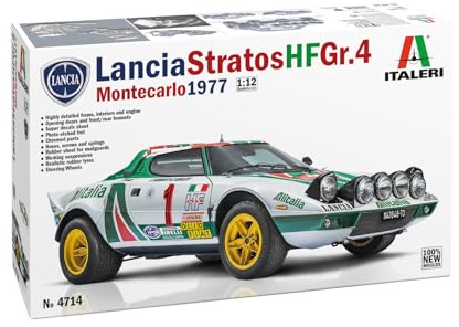 Italeri 4714 Lancia stratos HF Gr.4 Monte Carlo 1977, scala 1:12, Plastic Model Kit/Modello in plastica da montare
