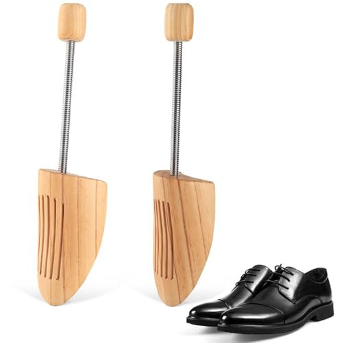 katmerio Schuhspanner für Damen und Herren, Schuhspanner Holz, Extrastark Schuhdehner, Schuhdehner als Knick und Faltenschutz, Atmungsaktiv, Auch für Stiefel oder Sneaker Geeignet