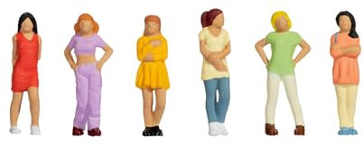 NOCH H0 Figuren weibliche Teenager, Modellfiguren aus Kunststoff, H0 Skala für realistische Stadtszenen und Dioramen