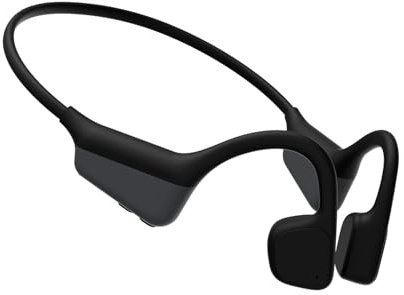 Rhyfell Bone Conduction Headphones - 15H Playtime, IPX6 Waterproof Sport Headphones, 27g Lightweight Open Ear Design for Running & Gym, Black