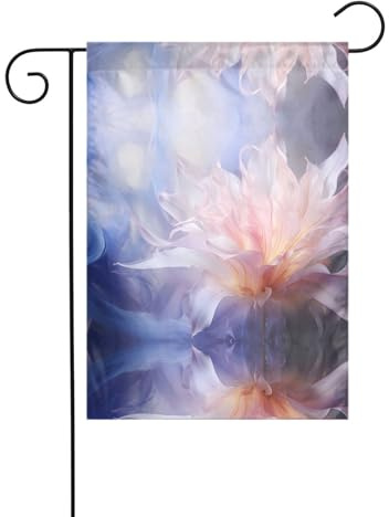 JKDGOJ Giacinto fiorito Immagine Bandiera da giardino Bandiera da cortile all'aperto adatta a tutte le stagioni 30,5 x 45,7 cm