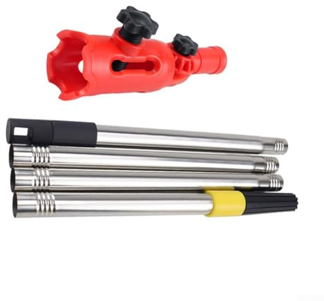 Asta di prolunga regolabile a 4 sezioni con staffa multi angolo per accedere a soffitti alti e angoli senza scala