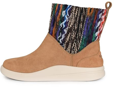 Kickback Scandi Slouch Tan Bottines Femme – Suédine Douillette Doublure Laine – Semelle Antidérapante Légère – Soutien Orthopédique pour un Confort Quotidien – Taille EU 37