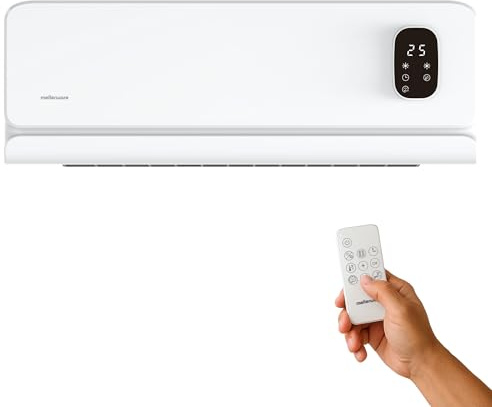 Mellerware Homy Wall Calefactor Bajo Consumo de Pared 2000W Cerámico | Con mando a distancia, pantalla LED, temporizador y 2 niveles de temperatura para un control cómodo y preciso.