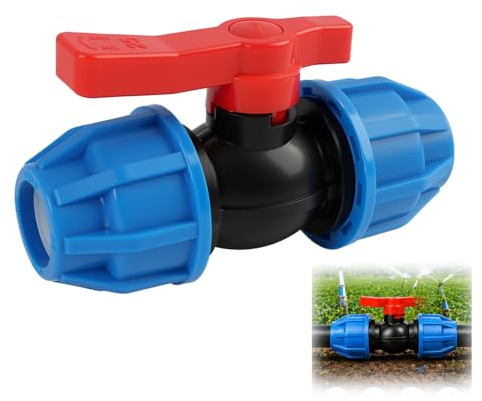 HoxzoDa Valvola PE Fitting 25 mm PN10 per tubi di irrigazione in polietilene