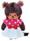 Monchhichi Kleidung für Standard Monchichi 20 cm - Verschiedene Designs (Rot Weiß Herzen)