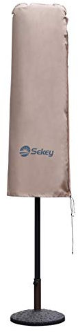 Sekey - Copertura per ombrellone Doppio, 100% Poliestere, Colore Tortora,