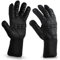 Grillhandschuhe Hitzebeständig bis 800°C, Ofenhandschuhe Topfhandschuhe Feuerfeste Handschuhe BBQ Handschuhe Kochhandschuhe Backhandschuhe Backofenhandschuhe (schwarz)