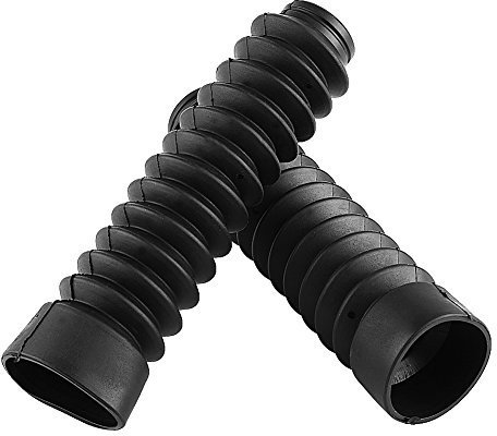 faltenbalg,Duokon 205x42mm motorrad Vordere Gabelabdeckung Staubschutz für Krokodilschuhe für Stoßdämpfer(Schwarz)
