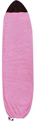 Cukol Surfboard Sock Cover, Quick Dry Stretch Surfboard Bag with Drawstring Closure & Padded Nose Protector Surfing Accessories 200X50CM Pink