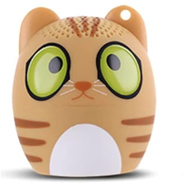 Vellichor Europe Cocoa the Cat! | Mini Bluetooth Speaker | Ultra Portable | Wireless Travel | Great Loud Clear Sound | Microphone for calls Connect Smartphone Laptop
