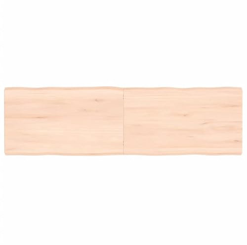 vidaXL Table Top - Solid Oak Wood Live Edge - Natural Wood Surface - Durable and Versatile for Home Office or Commercial Settings - Handcrafted Rectangular Board