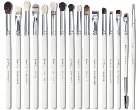 Bueart Design 16Pcs Essential Pro Grade eyeshadow Makeup Brush Set