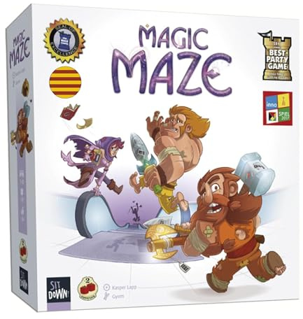 2Tomatoes Games | Magic Maze | Kooperativt brädspel | Gå med i en trollkarl, en krigare, en älva och en dvärg i ett djärvt uppdrag| Stjäl magiska föremål | 1–8 spelare | +8 år | Katalanska