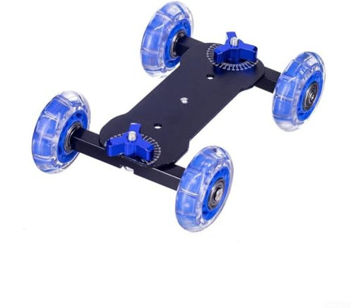 Carrello scorrevole per fotocamera, capacità di carico di 10 kg, design leggero con ruote girevoli per movimenti di ripresa fluidi e precisi (posteriore)