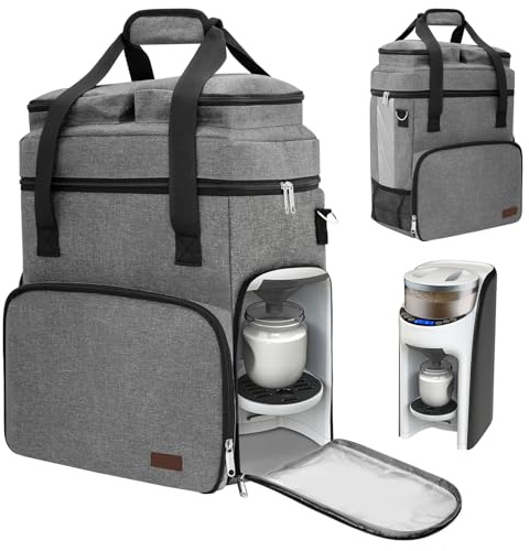 Carrying Case Compatible with Baby Brezza Formula Pro Advanced Formula Maker, Portable Formula Mixer Travel Organiser Bag with Shoulder Strap and Storage Pockets for Bottles&Baby Essentials (Bag Only)