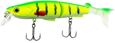 FISHN MinnowOne Hybrid Swimbait, Hardbait, konstgjort bete, 12,5 cm, 17,5 g, gädda, gös, abborre och öring, med 2 reservfenor