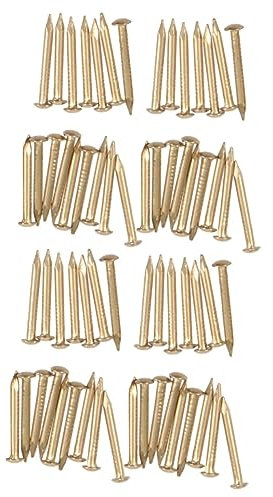 jojofuny 400pezzi Chiodi Ottone Con Testa Rotonda Per Fai Da Te e Accessori Per Mobili Per Cerniere e Scatole Decorative