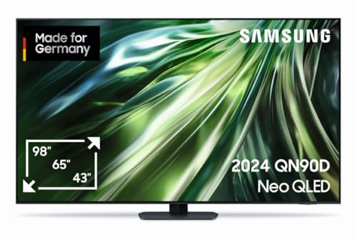 Samsung Neo QLED 4K QN90D Fernseher 55 Zoll, Neural Quantum 4K AI Gen2 Prozessor, Mini LED TV, AI Upscaling, Smart TV, Dolby Atmos, Gaming Hub, GQ55QN90DATXZG, Deutsches Modell