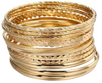 JRYGAC 12 stycken armband damer, stapelbara armband boho mode armband damer, stapelbara flerskiktsarmband, armringar damer, alla hjärtans dag mors dag födelsedagspresent för kvinnor flickvän mamma