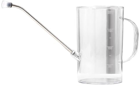 Folpus Annaffiatoio da 2 Litri Secchio per annaffiare Fiori pratici Attrezzo da Giardinaggio Ugello Lungo Attrezzatura per irrigazione Interna per Fiori da, Chiaro