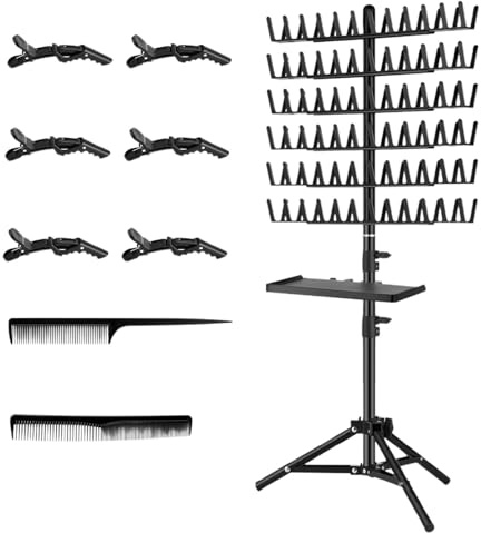 Tewzafiya Braiding Hair Rack Extension Holder | Removable Hair Separator Holder - Portable Braid Hair Straightener Holder, Hair Separator for Home, Travel