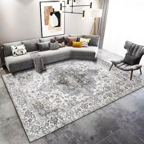 RUGMRZ Tappeti Per Bagno Geometrica Astratta Lavabile Antiscivolo Camera Da Letto Stile Soggiorno Tappeto Guida Corridoio Grigio Salotto Moderno 100X160CM