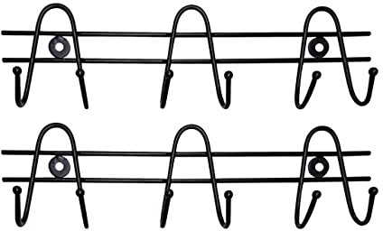 ARSUK Porta Attrezzi da Parete | Organizzatore con 8 Ganci | Montaggio per Garage, Officina, Giardino & Cantina | Supporto in Metallo per Pala, Martello & Scopa