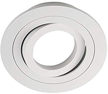 wonderlamp 10 Unidades Foco empotrable Classic Redondo con Portalámparas GU10, Ángulo basculación 30°, 230V, Diametro 9.3 x 2.5 cm, Blanco