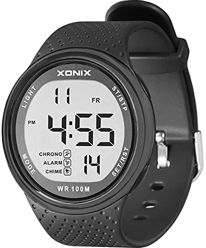TOMORO Vogue Montre de plongée simple pour homme unisexe étanche à 100 m de large chiffres numérique décontracté pour femmes grands garçons chronomètre compte à rebours chronographe lumineux sport