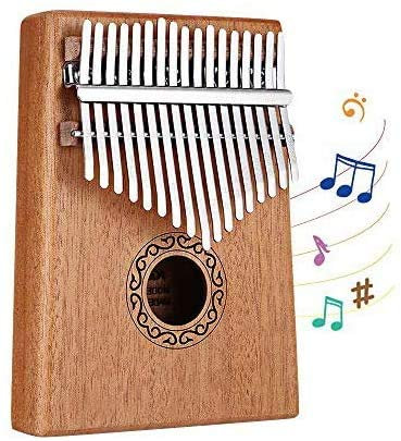 Dripex Kalimba 17 Schlüssel, Finger Daumenklavier Kalimba Thumb Piano Marimba Instrument für Musikliebhaber Anfänger (Mahagoni)